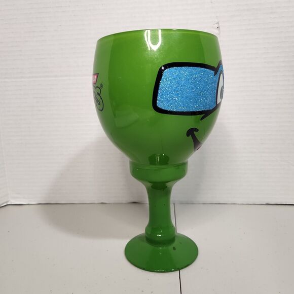 Teenage Mutant Ninja Turtles Blue Mask Leonardo TMNT Green Glass Goblet 2009 EUC - Picture 5 of 12
